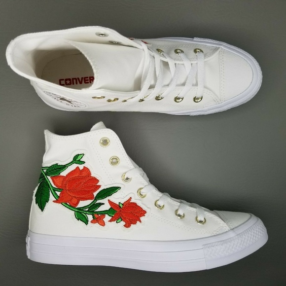 converse chuck taylor all star hi rose patch sneaker